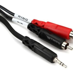 Hosa CMR-203 3.5mm TRS to Dual RCA. 3ft