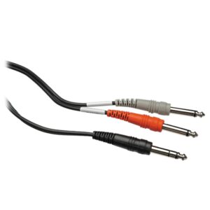 Hosa STP-202 1/4 TRS to Dual 1/4 TS. 6ft