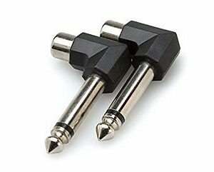 Hosa Technology GPR-123 Right Angled RCA Female to 1/4 Inch TSM. Pair