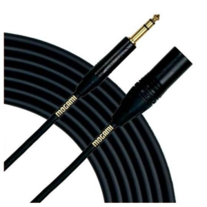 Mogami GOLD-TRS-XLRM-06 1/4 TRS Male Plug to XLR-Male. Gold Contacts. Straight Connectors. 6 Foot