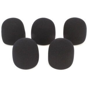 On-Stage ASWS58-B5 Foam Windscreen (Black) (5-Pack)