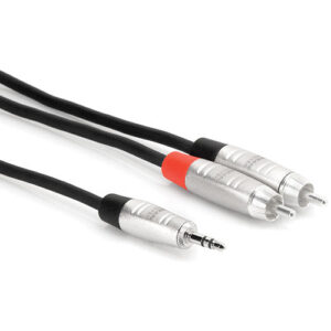 Hosa HMR-006Y 3.5mm TRSm to Dual RCAm Stereo Breakout. 6ft