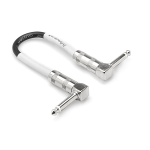 Hosa CPE-112 1/4in TS Right-Angle to Same Guitar Patch Cable. 1ft