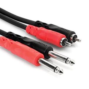 Hosa CPR-202 Dual 1/4 TS to Dual RCA. 6ft