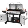2-Burner Gas and Charcoal Combo Grill with 759 Sq. In.
