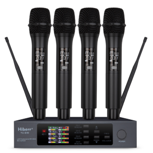 Hiberr YU-E40 4-channel Wireless Microphone System (4) Hand-held