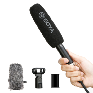 BOYA BY-BM6040 Condenser Shotgun Mic  | Cardioid Mini Shotgun Condenser Mic with 12-48 Phantom Power for Video Camera Recording Film Interview ENG/EFP