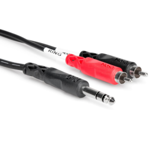 Hosa TRS-202 1/4in TRS to Dual RCA. 5ft
