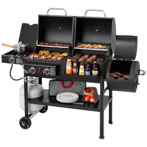 2-Burner Gas & Charcoal Combo Grill