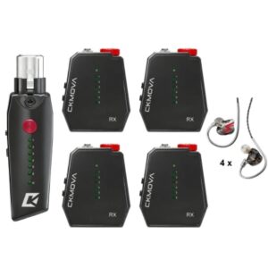 CKMOVA Vocal G V9 Wireless In-Ear Monitor System 4Receivers 4Headphones